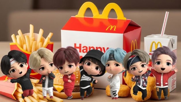 BTS y TinyTAN en la Cajita Feliz de McDonald's México