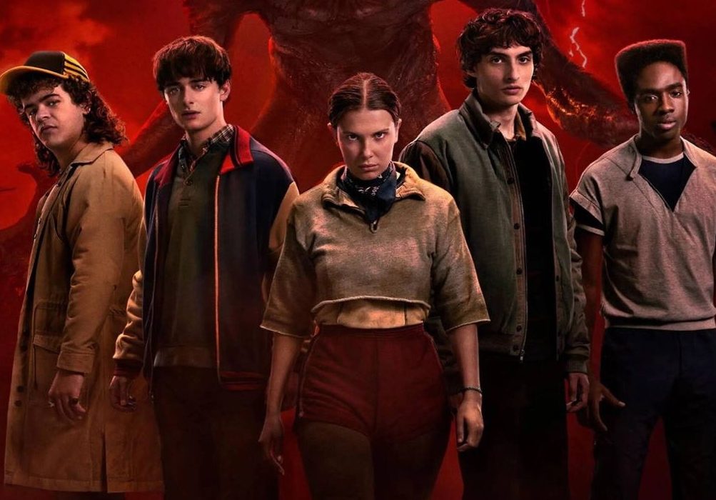 Gráfico de Netflix mostrando las cuatro temporadas de Stranger Things