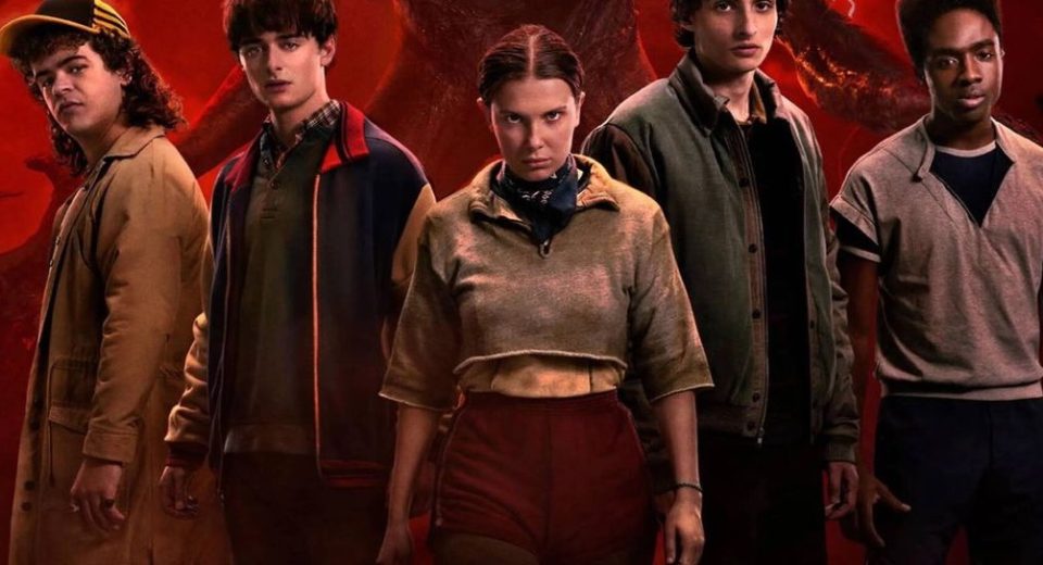 Gráfico de Netflix mostrando las cuatro temporadas de Stranger Things