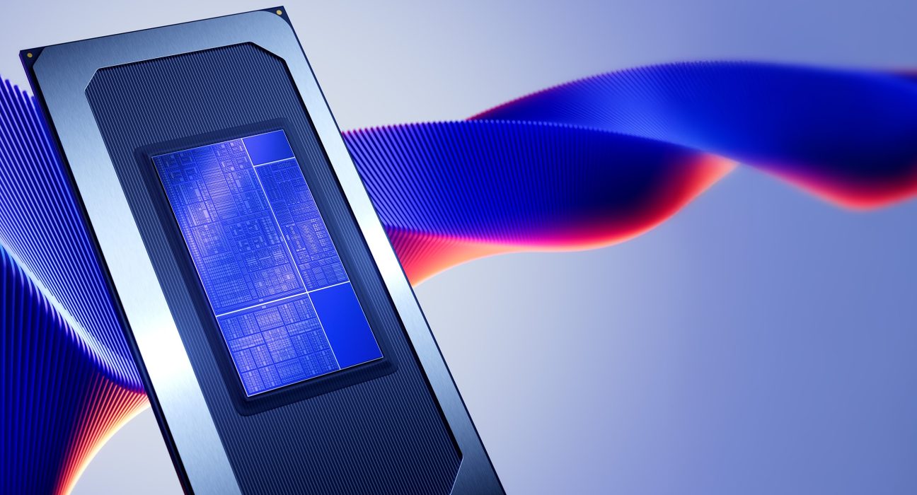 el nuevo procesador Intel Core Ultra Serie 3 con hologramas de datos