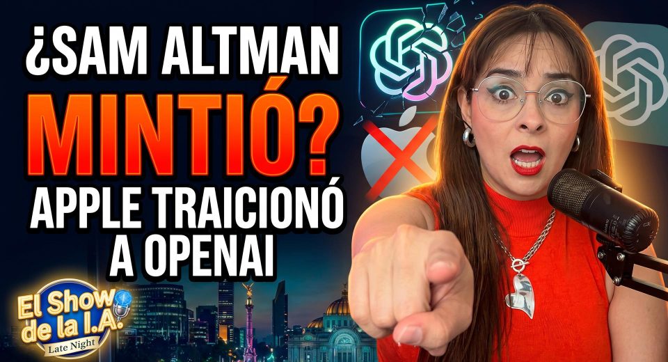 Composición digital horizontal para blog de tecnología. Muestra elementos representativos de las noticias de IA: